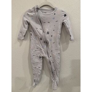 iBaby Gray Patterned Footed Sleepsuit 6-12 Months